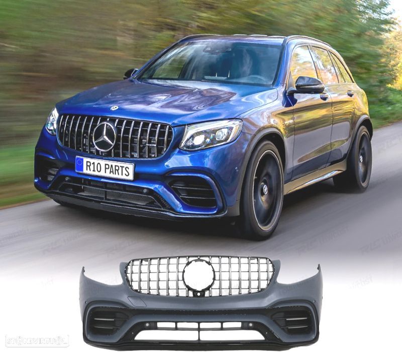 PARA-CHOQUES FRONTAL MERCEDES GLC SUV X253 15-19 LOOK AMG PDC - 1