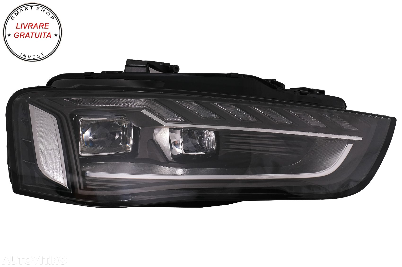 Faruri Full LED Audi A4 B8.5 Facelift  (2012-2015) Negru Semnal Dinamic A4 B9.5 De- livrare gratuita - 11
