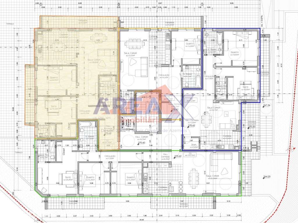 FRAÇÃO F - T2 - 1º andar com garagem fechada - Grande imagem: 2/6
