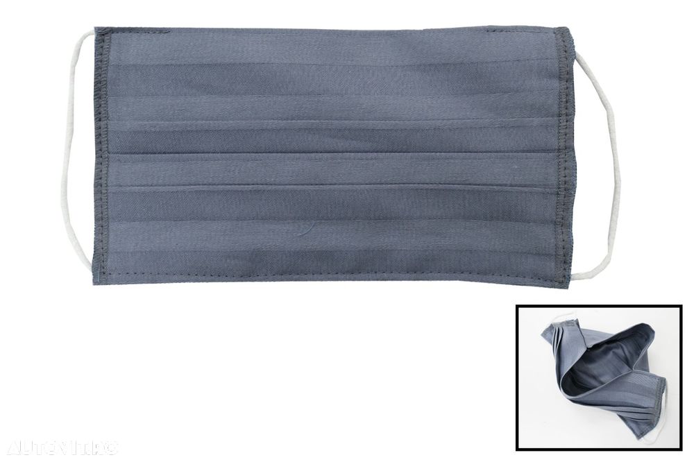 Pachet 5 masti de protectie gri cu pliuri din bumbac 100% + 5 Filtre P - 1