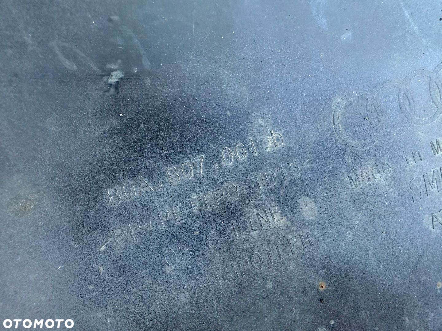 ZDERZAK PRZÓD PRZEDNI SPOILER DÓŁ AUDI Q5 II 2 80A S-LINE 80A807061B CAŁY - 8