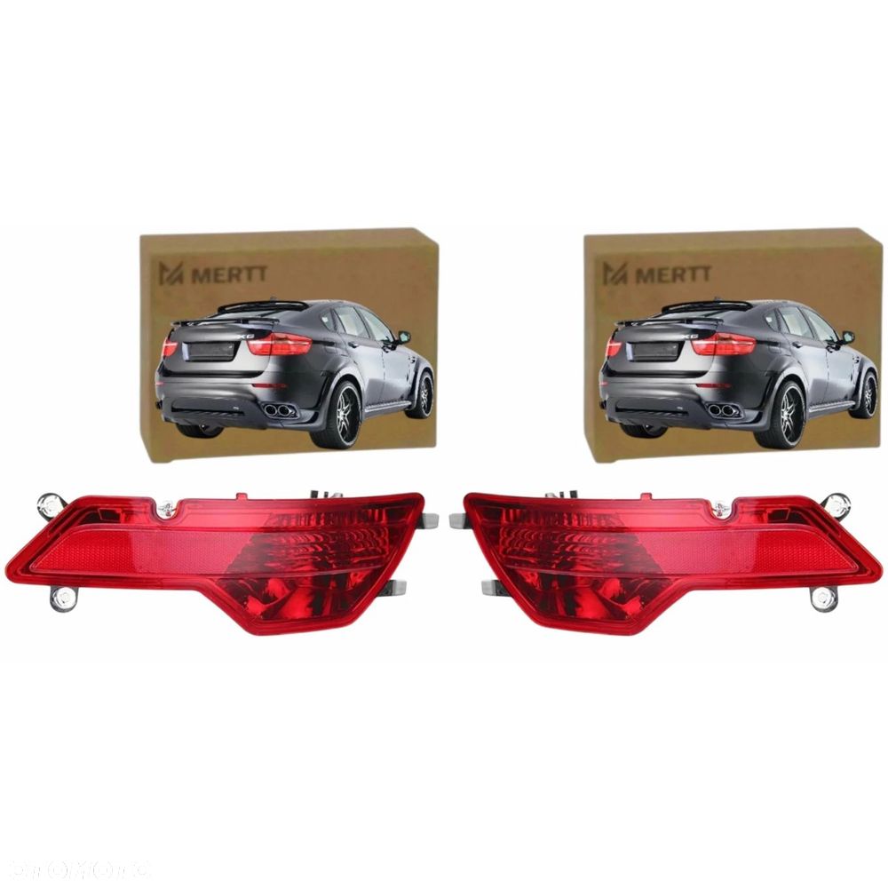 BMW X6 E71 2007-2014 LAMPY PRZECIWMGIELNE TYŁ PRAWA LEWA Z ODBLASKIEM - 1