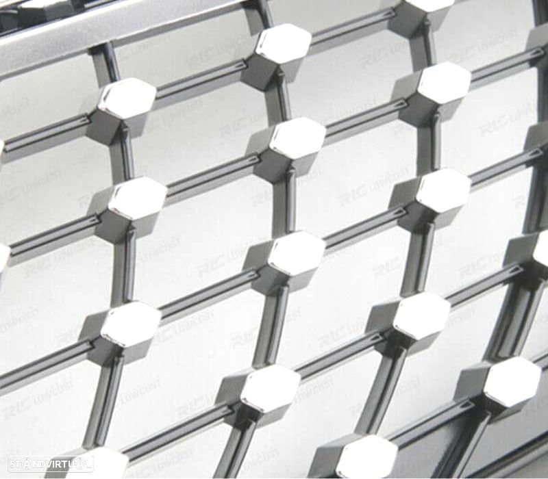 GRELHA FRONTAL MERCEDES CLASE CLA W117 13-16 LOOK DIAMOND PRETO - 2