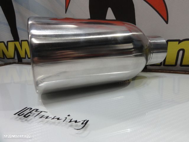 Ponteiras De Escape XXL Redonda 110mm X 240MM 100% Inox - 5