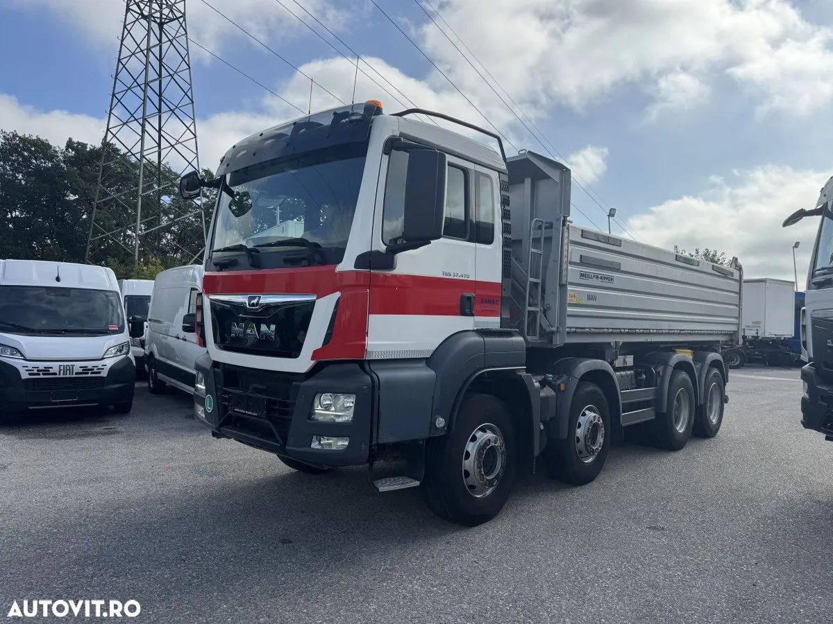 MAN TGS37.470, 8x4, Retarder, Bordmatik, descarcare trilaterala,  Factura externa - 1