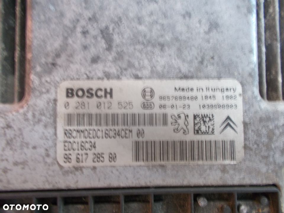 KOMPUTER MODUŁ BSI KLUCZYK IMMOBILIZER PEUGEOT 206 2.0 0281012525 ORYGINAŁ - 9