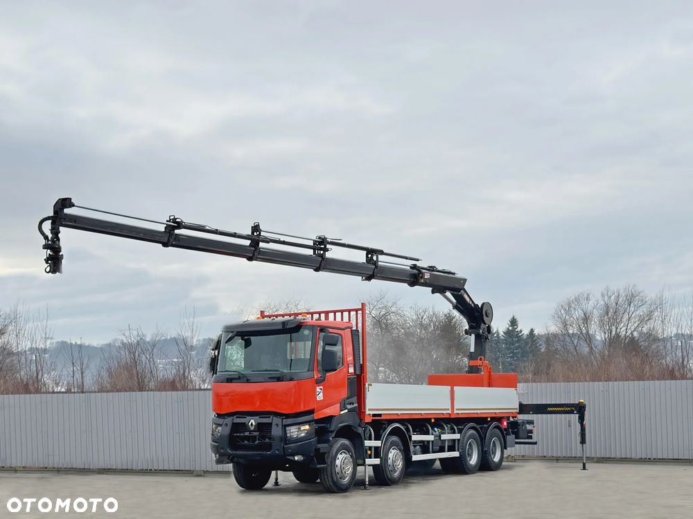 Renault K 430 * SKRZYNIA 7,50 m * HIAB 211 EP - 5 HIDUO + PILOT / 8x4 - 2