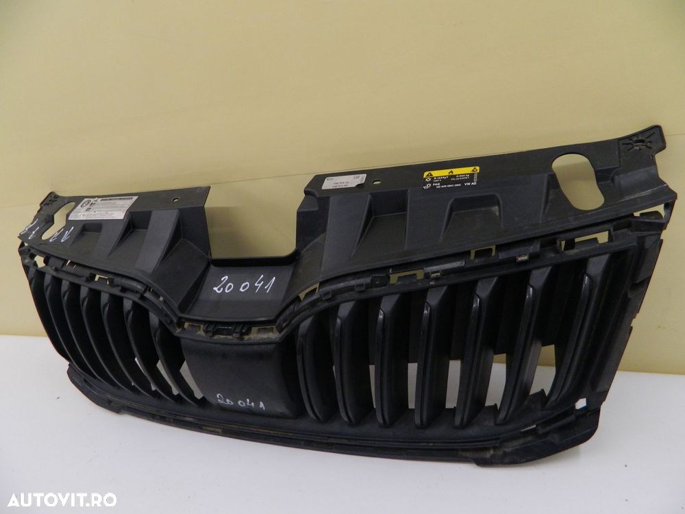 Grila radiator Skoda Octavia Facelift 2017, 2018, 2019, 2020, 5E0852653A. - 4