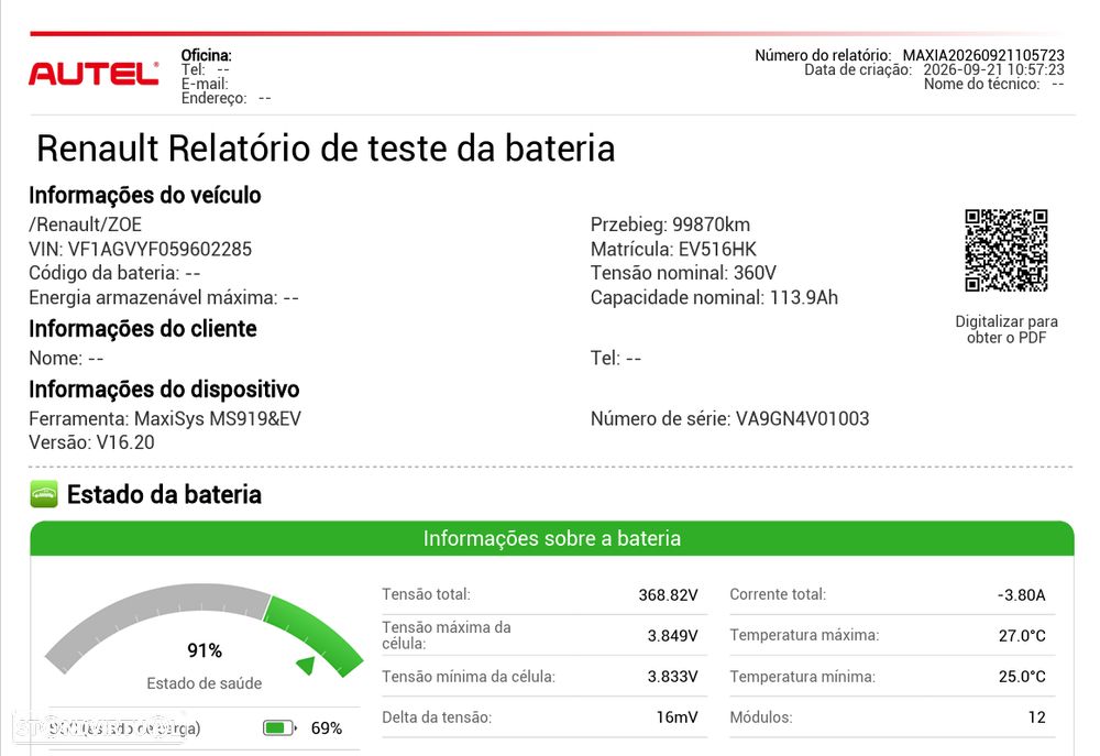 Renault Zoe (c/ Bateria) 41 kwh Life - 20