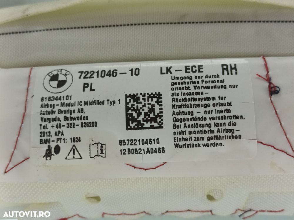 Dezmembrez Airbag cortina dreapta de pe BMW SERIA 3 F30 2012-2018 - 4