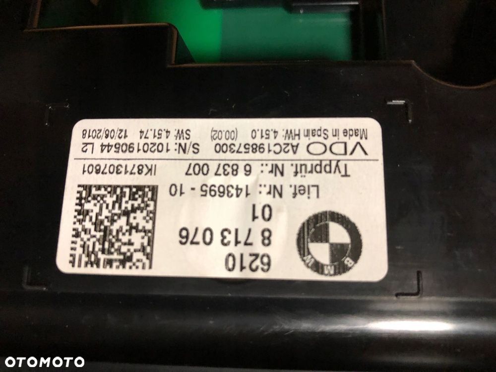 LICZNIK ZEGARY 8713076 BMW F39 F45 F48 - 3