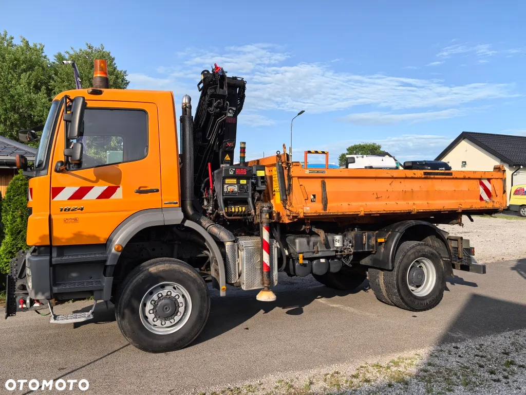 Mercedes-Benz * AXOR * 4x4 * Wywrotka 3-stronna * Hiab 099 * Czołownica do pługa * - 8