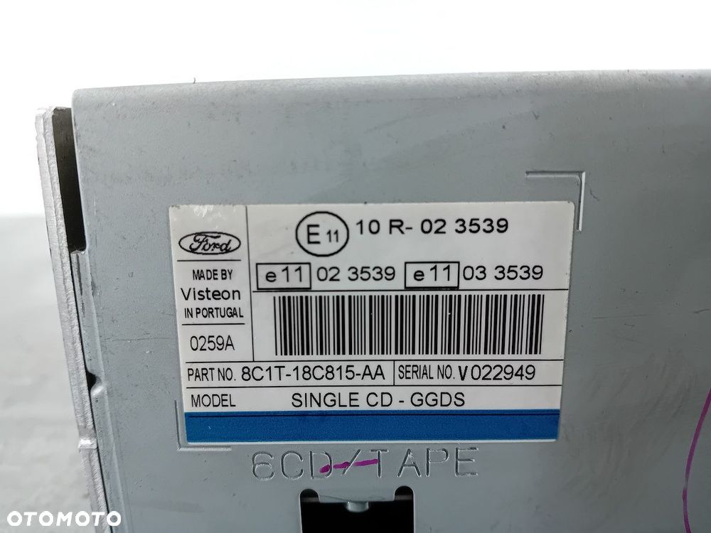 RADIO  FORD TRANSIT VI 8C1T-18C815-AA - 6