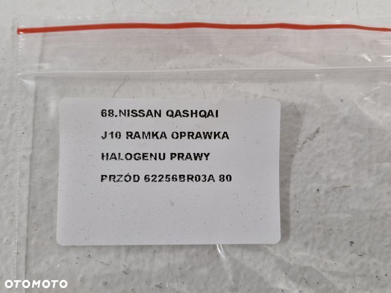 qashqai j10 ramka oprawka osłona halogenu prawy przód prawa przednia 62256br03a - 8
