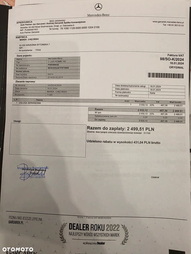 Mercedes-Benz Klasa C 180 9G-TRONIC Avantgarde - 21