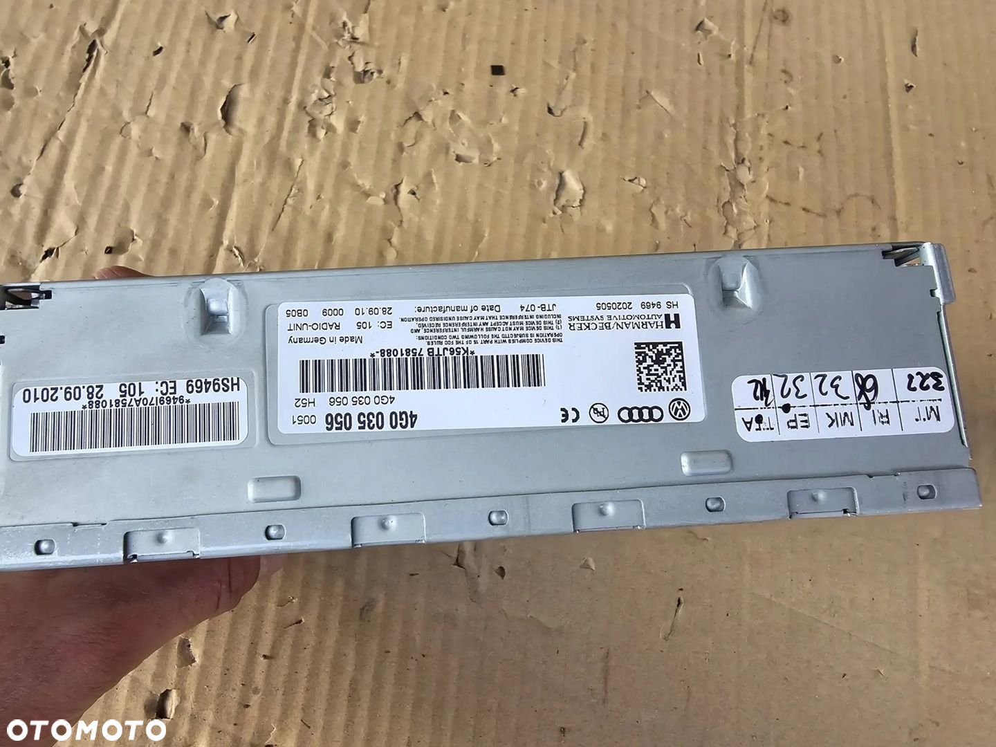 NAWIGACJA CZYTNIK MMI 4G0035056 Audi A6 S6 C7 4G NR MAG 440456 - 4