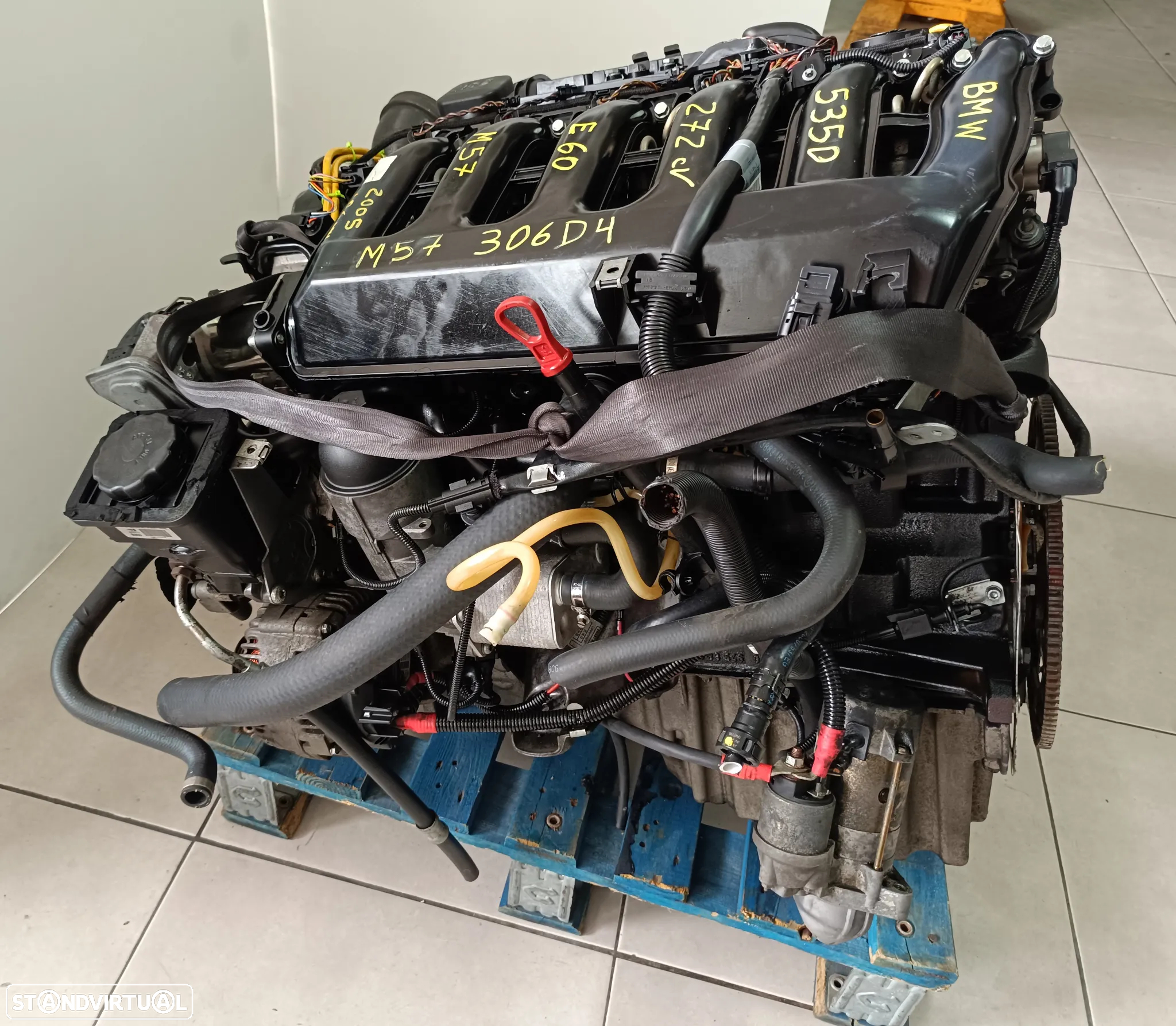 Motor Bmw 535D 272cv M57 bloco ferro E60 306D4  caixa automatica 6hp26 312NJ - 12