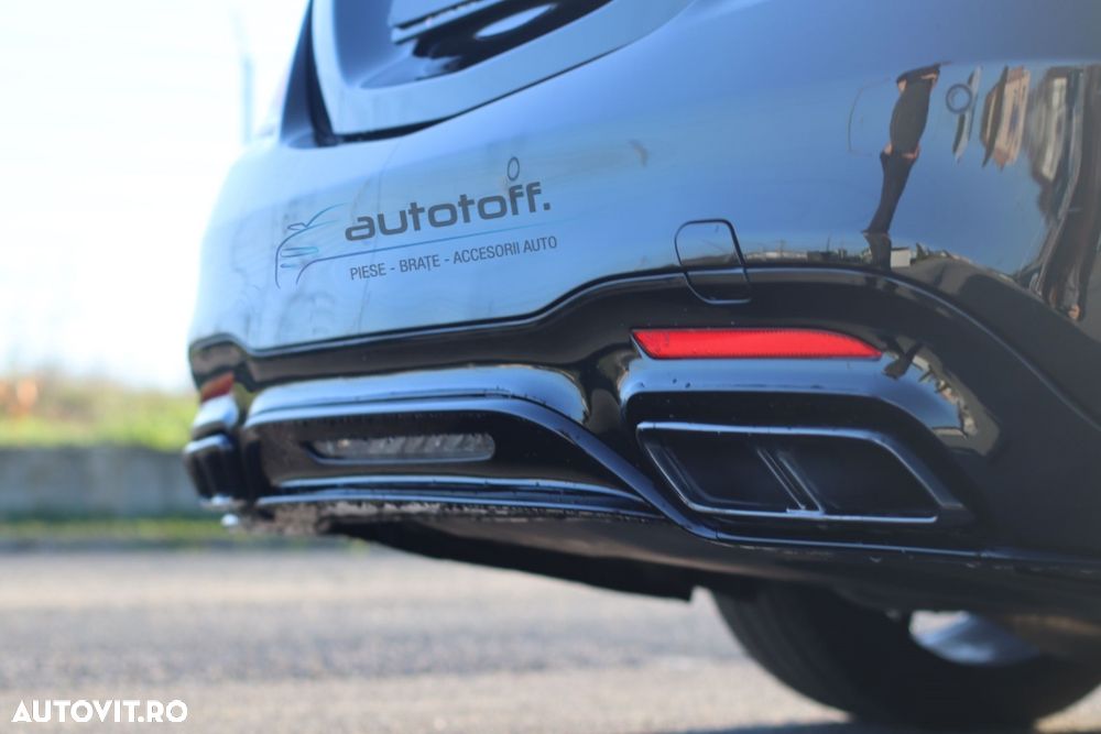 Difuzor W222 S-Class Facelift compatibil cu Mercedes (17-20) S65 Black Design - 3