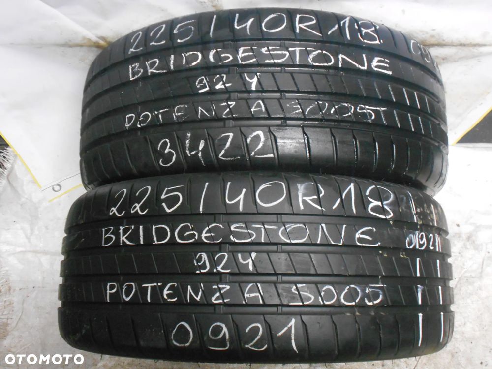 OPONY 225/40R18 BRIDGESTONE POTENZA S005  DOT 3422 / 0921 8MM - 1