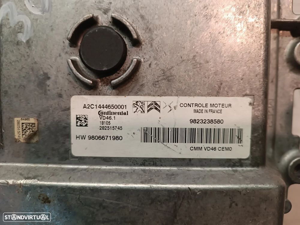 UNIDADE / CENTRALINA DO MOTOR PEUGEOT 308 3008 II / CITROEN C4 II / C4 PICASSO 1.2THP A2C1444650001 282515745 9806671980 9823238580 - 3