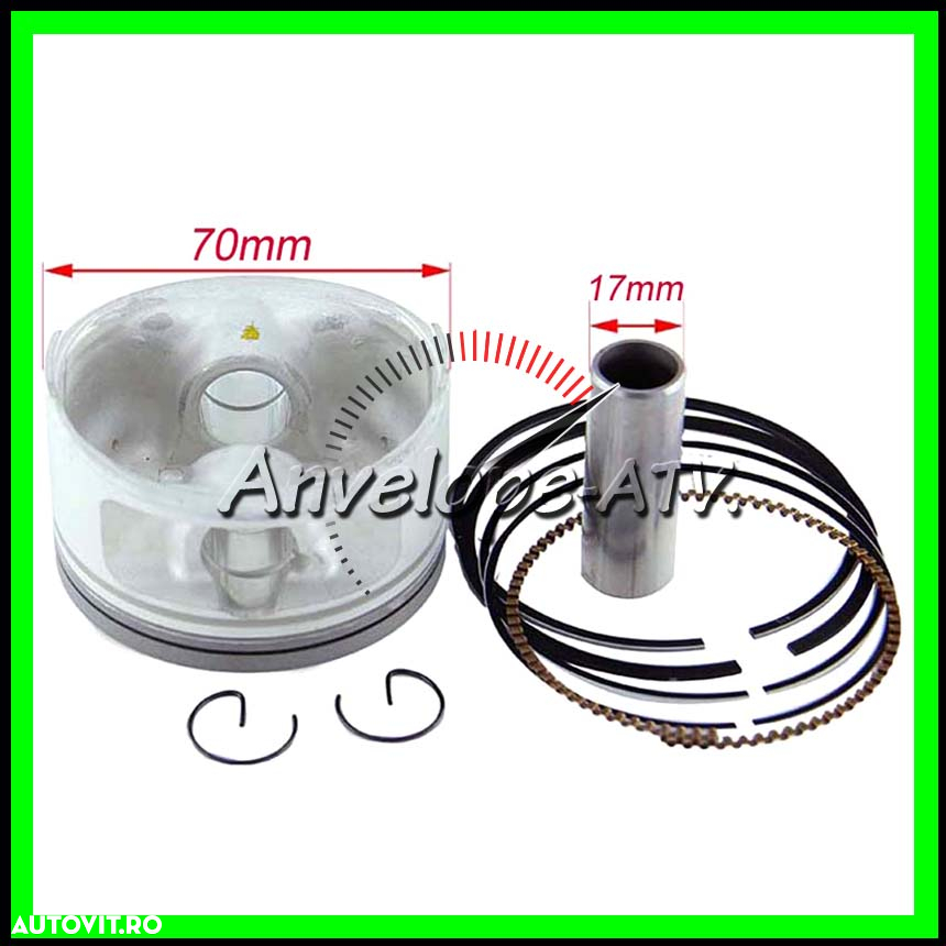 Piston atv LINHAI 275 260 250 - 70MM cu Teflon cu Segmenti Sigurante Bolt - 4