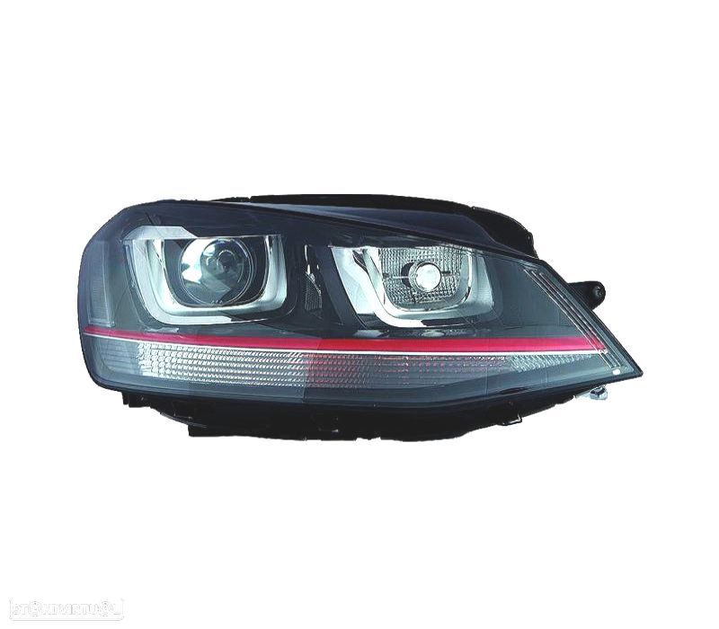 FAROL XENON VOLKSWAGEN VW GOLF VII GTI GTD 12-17 FUNDO PRETO - 1