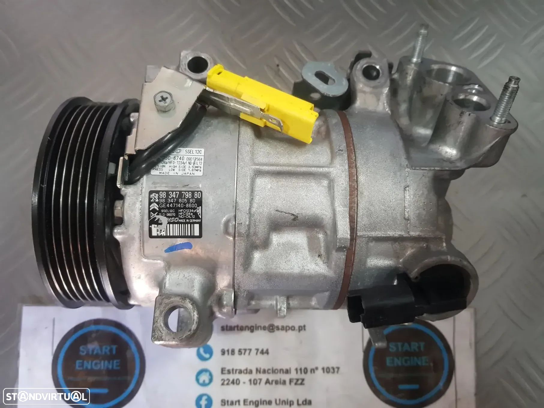 Compressor Ar Condicionado AC Peugeot 2008 208 5008 508 308 5008 Citroen  C3 II  9834779880 - 1