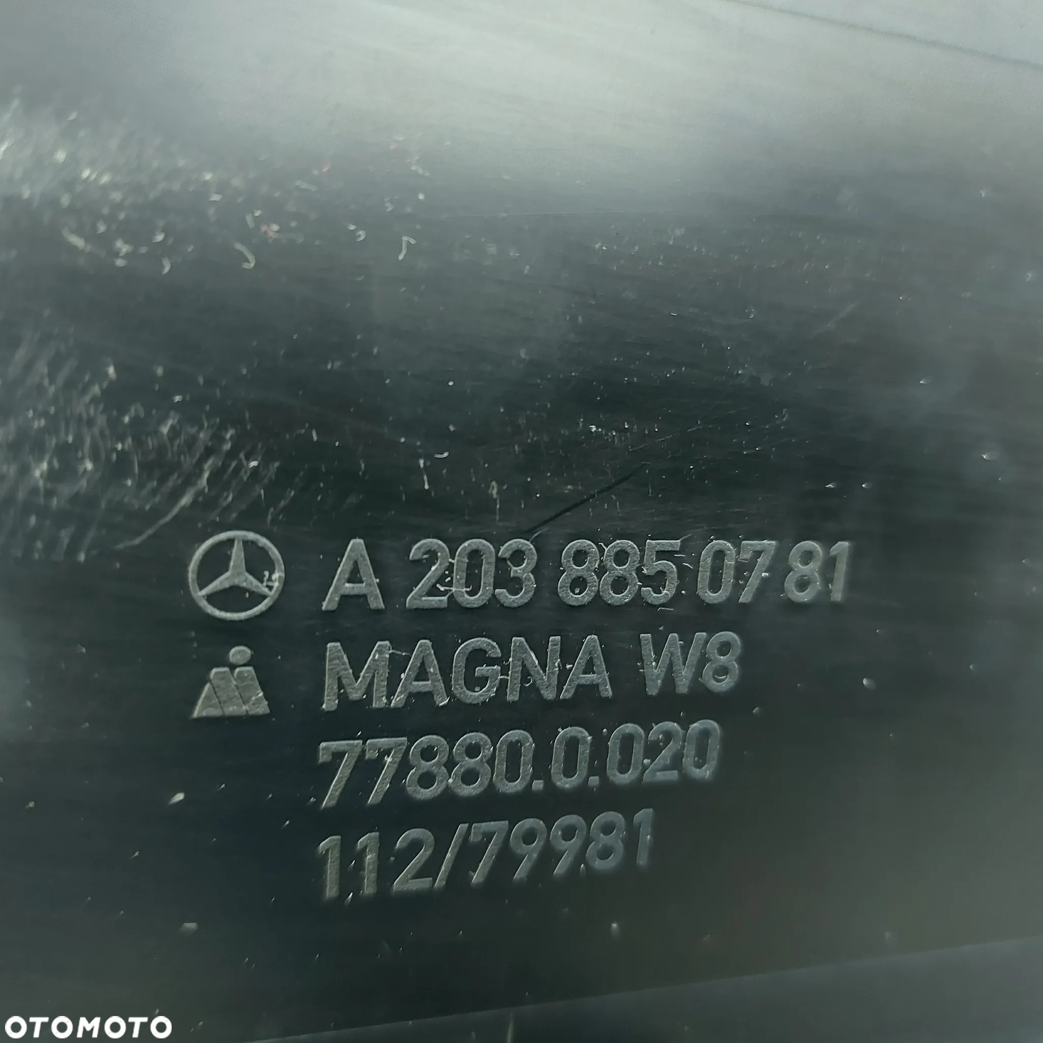 PODKLADKA POD TABLICE REJESTRACYJNA ZDERZAK PRZOD PRZEDNI MERCEDES C W203 ORYGINAL DEMONTAZ 2038850781 - 3