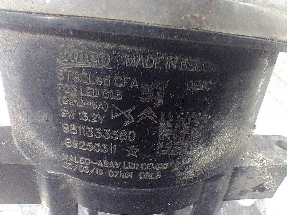 HALOGEN PRAWY PRZÓD PEUGEOT 508 GT LINE 981133380  89250311 - 5