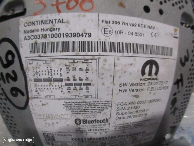Radios 23017517 ACC35812B196  A3C0373100019390479 FIAT TIPO 2 FASE 2 2020 1.3JTD 95CV 5P BRANCO CONTINENTAL MOPAR VP2REFRESH - 4