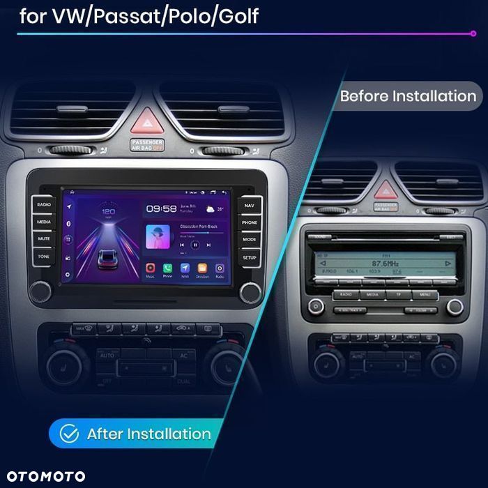 Radio nawigacja Volkswagen VW SEAT Passat B6 B7 Golf Android 4GB 64GB - 3