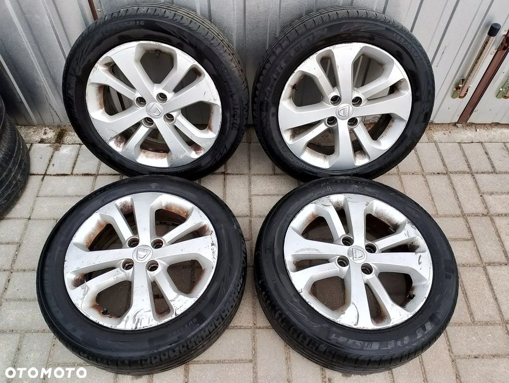 Koła Alufelgi letnie 2023r. 4x100 195/55/16 6-7mm Dacia Lodgy Dokker Sandero - 1
