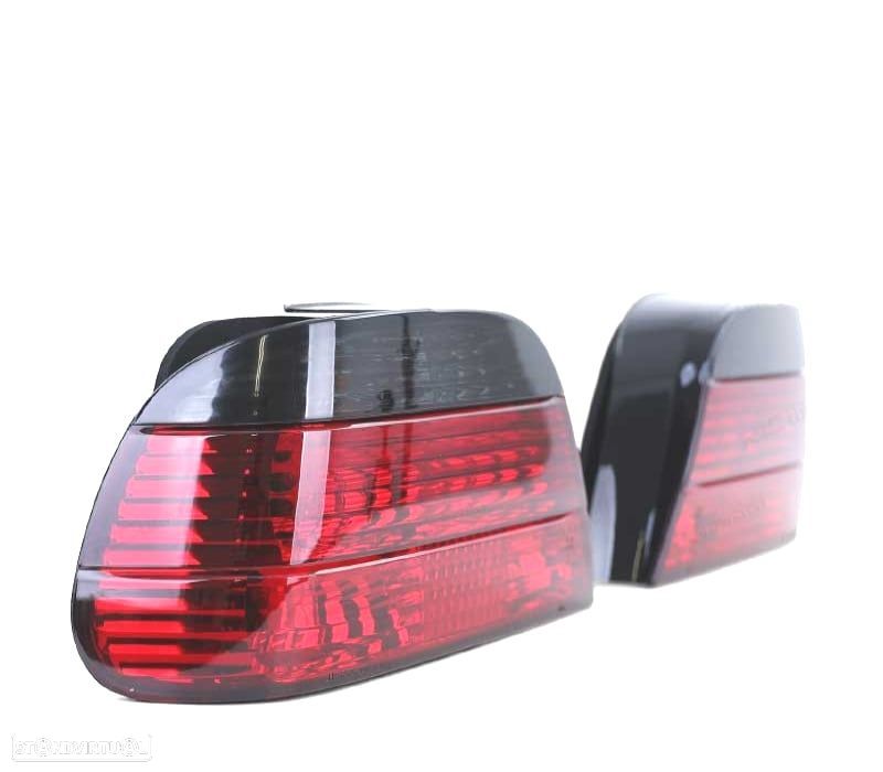 FAROLINS TRASEIROS BMW E38 94-01 VERMELHO BRANCO ESCURECIDO - 2