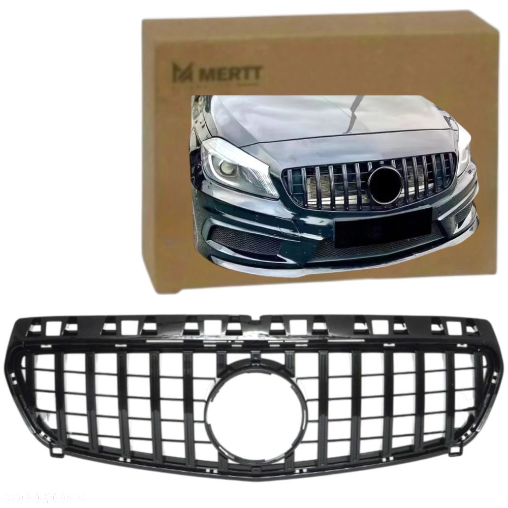 Mercedes A klasa W176 2012-2015 przed liftem AMG GRILL atrapa chłodnicy - 1