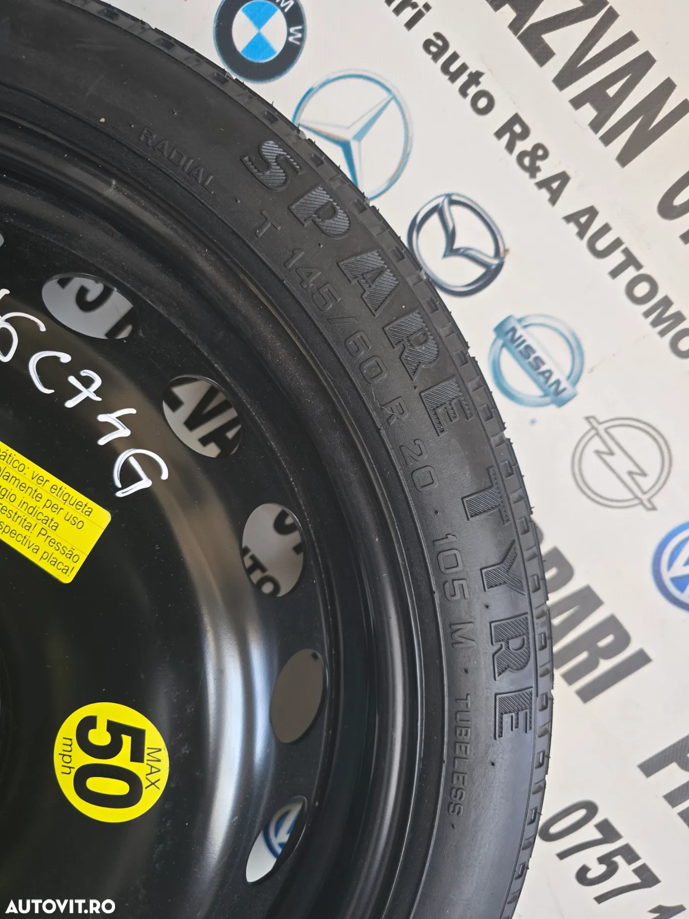 Kit Roata Rezerva Slim R20 Audi A6 C7 A7 A8 D4 Cric Cheie Roata Spuma Audi A6 C7 A8 D4 A7 145/60R20 - 9