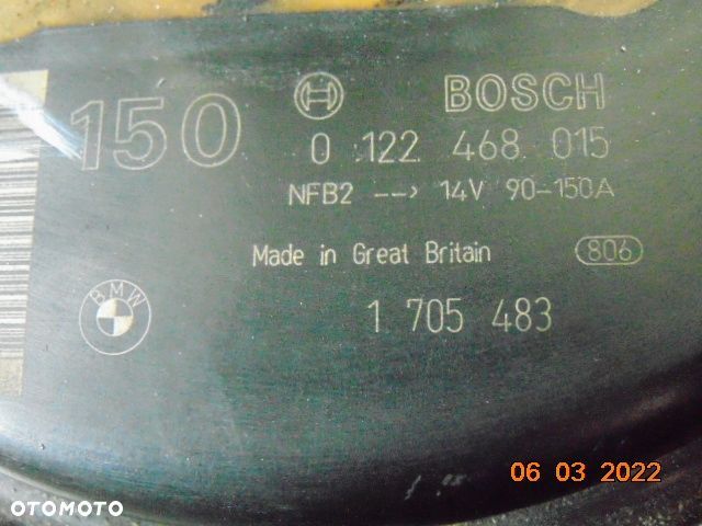 BMW E38 750i M73 V8 E39 E53 3.5 4.0 4.4 ALTERNATOR WODNY 0122468015 7508286 1705483 - 4