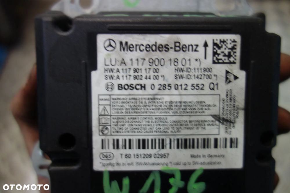 MODUŁ SENSOR PODUSZEK POWIETRZNYCH MERCEDES W176 A1179001801 - 3