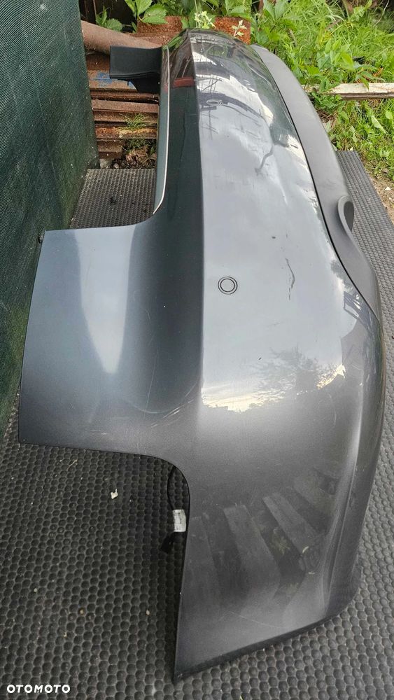 Zderzak Tył Tylny Szary LX7Z Dwa Wydechy 2 Rury Czujniki Parkowania PDC Listwa Chrom Dokładka Audi A4 B7 Sedan - 15