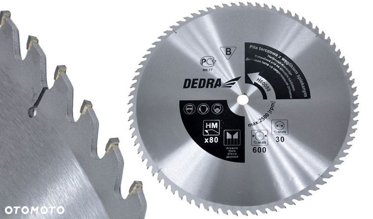 Piła tarczowa do drewna 100z śr.400x30mm dedra H400100 - 5