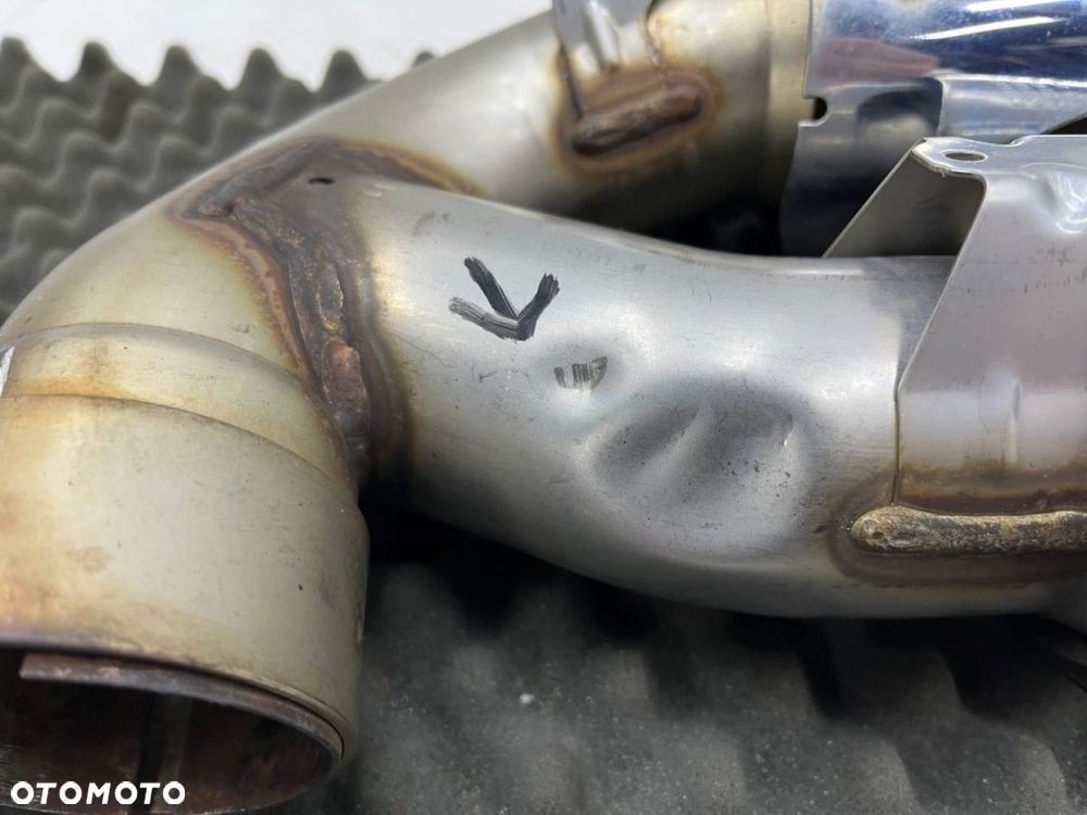 Wydech Porsche Cayenne III 9y 17r.- LEWA tylna podwójna końcówka tłumika nasadka CHROMOWANA - 11