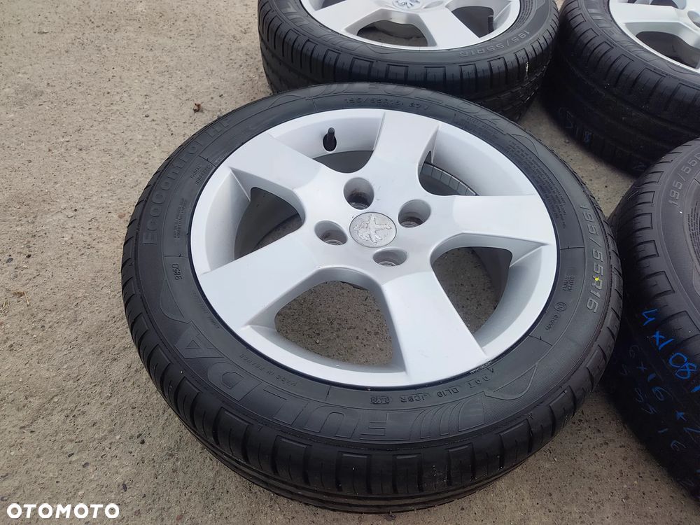 4x108 Felgi Aluminiowe Alufelgi Oryginalne 16 Koła Letnie Lato CITROEN BERLINGO C2 C3 C4 PEUGEOT PARTNER 1007 207 307 SW 208 6,5mm Legnica ALU-RAD 195/55 - 2