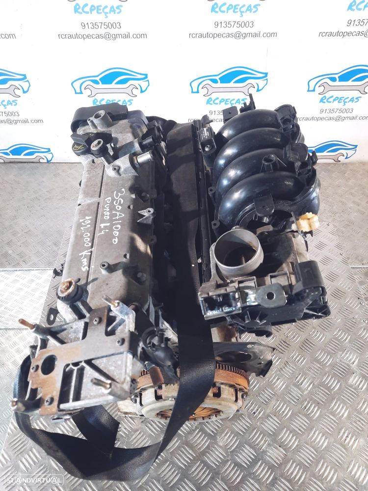 MOTOR COMPLETO 1.4i 8V 77CV 350A1000 350A1.000 FIAT GRAND PUNTO 199 EVO DOBLO IDEA PANDA FIORINO LANCIA YPSILON Y MOTOR ARRANQUE ALTERNADOR BIMASSA COMPRESSOR BOMBA DIRECAO TURBO INJETOR - 8