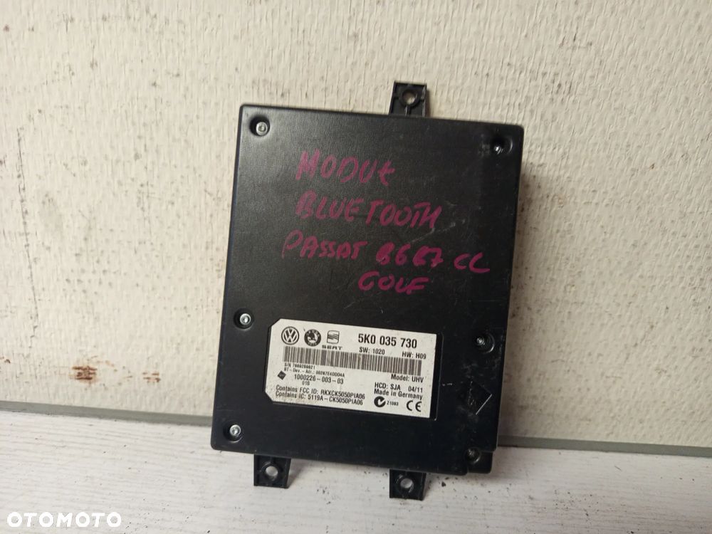 MODUL BLUETOOTH VW PASSAT SKODA GOLF CADDY B7 5K0035730 - 1