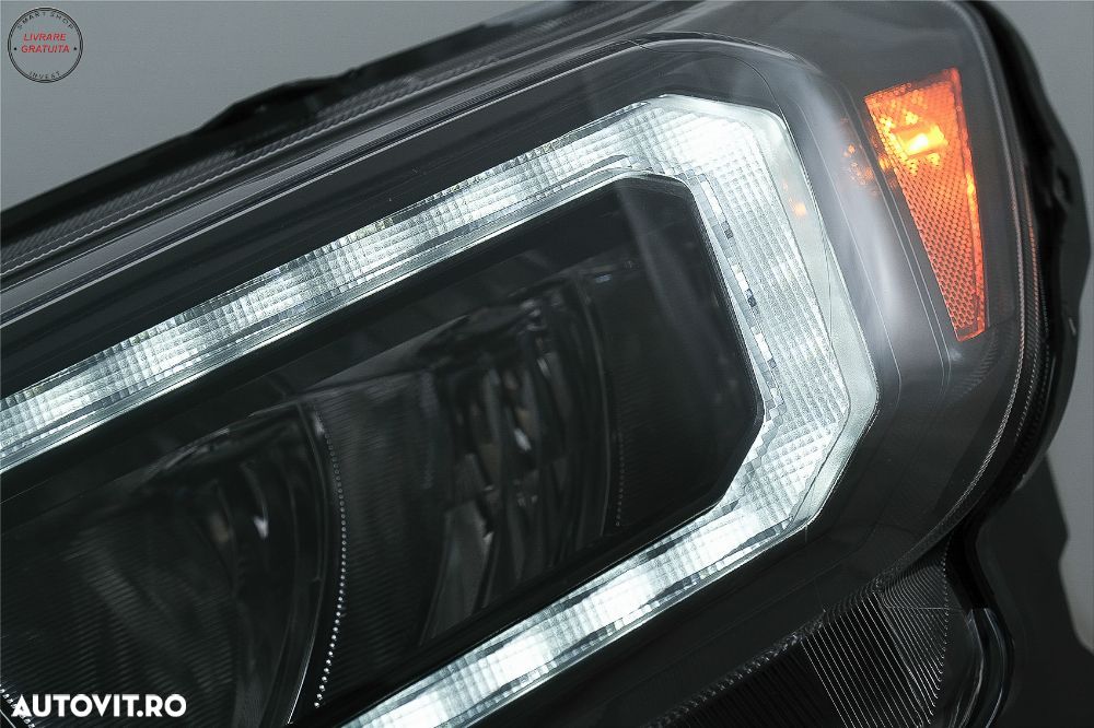 Faruri LED Light Bar Ford Ranger (2015-2020) LHD Negru cu Semnal Dinamic- livrare gratuita - 3