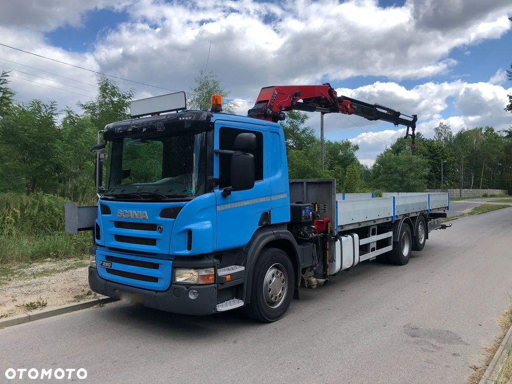 Scania P 280  HDS HMF 1720 K 3  DL. 8.2m do przewozu długich ładunków - 1