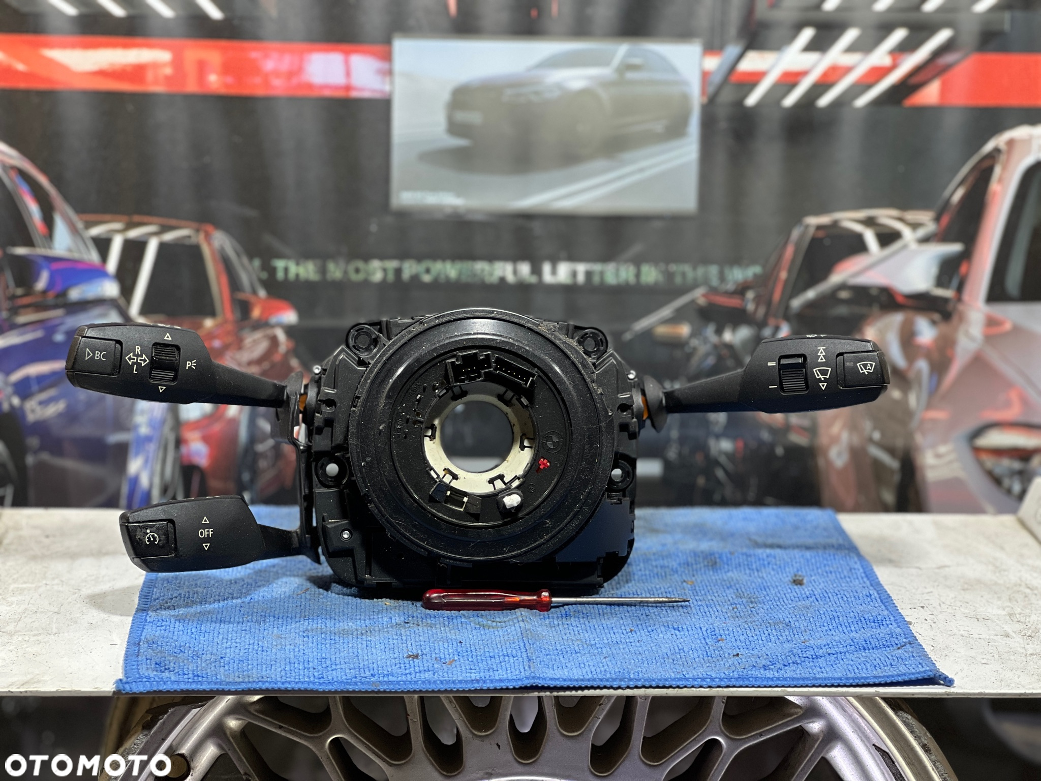 BMW E82 E88 E90 E92 E93  MANETKI TAŚMA PAJĄK PRZEŁĄCZNIK ZESPOLONY TEMPOMAT 9123041 - 2