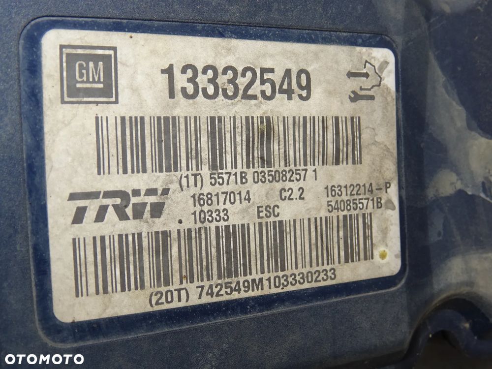 OPEL INSIGNIA A POMPA STEROWNIK ABS ESP TC pin carpass sps programowanie montaż - 20