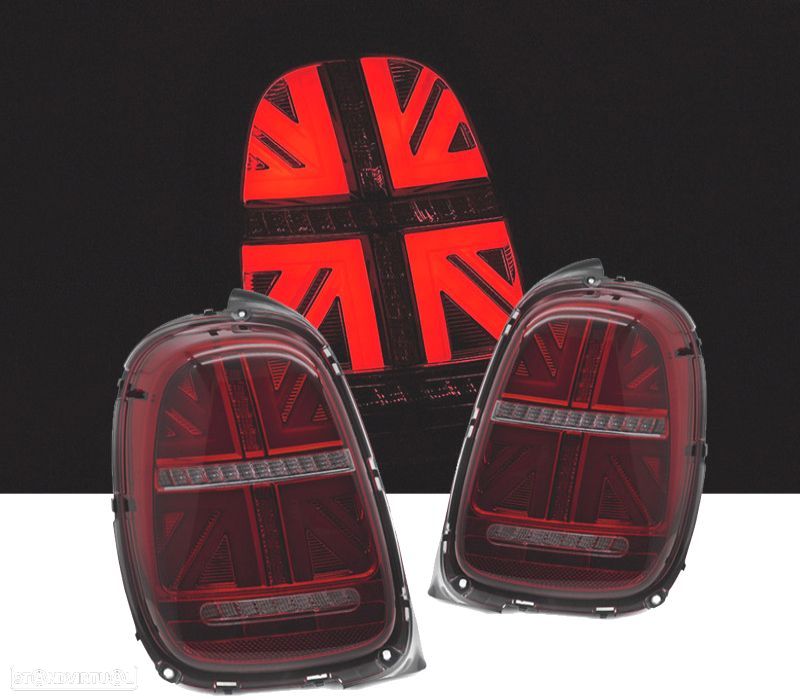 FAROLINS LED MINI COOPER F55 F56 F57 14-17 VERMELHO FUMADO - 1