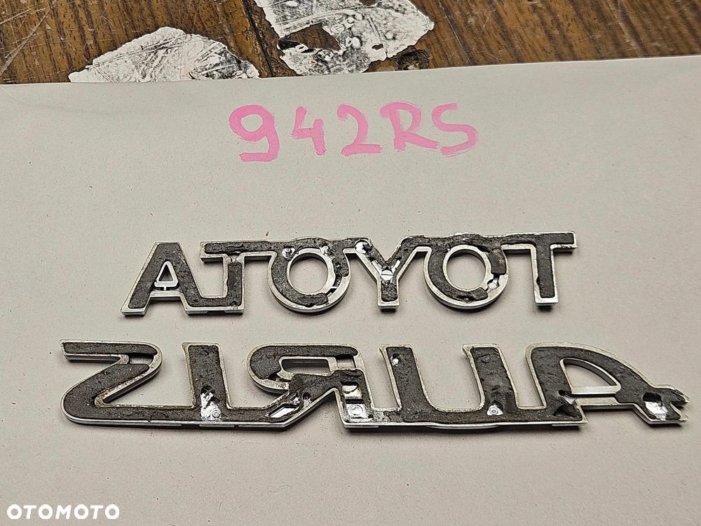 Napis Znaczek Emblemat Klapa Klapy Toyota Auris I 1 Lift - 13