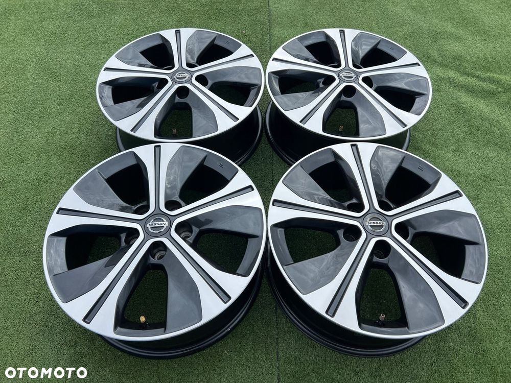 KOMPLET FELG FELGI ALU NISSAN LEAF QASHQAI TOWNSTAR 17 ET45 ORYGINALNE - 4
